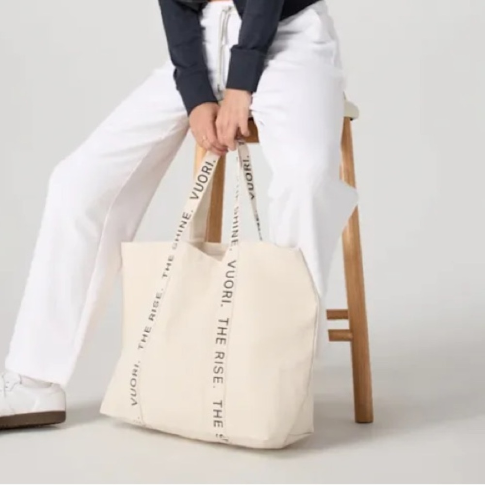 NWT Vuori “The Rise. The Shine” Canvas Tote Bag